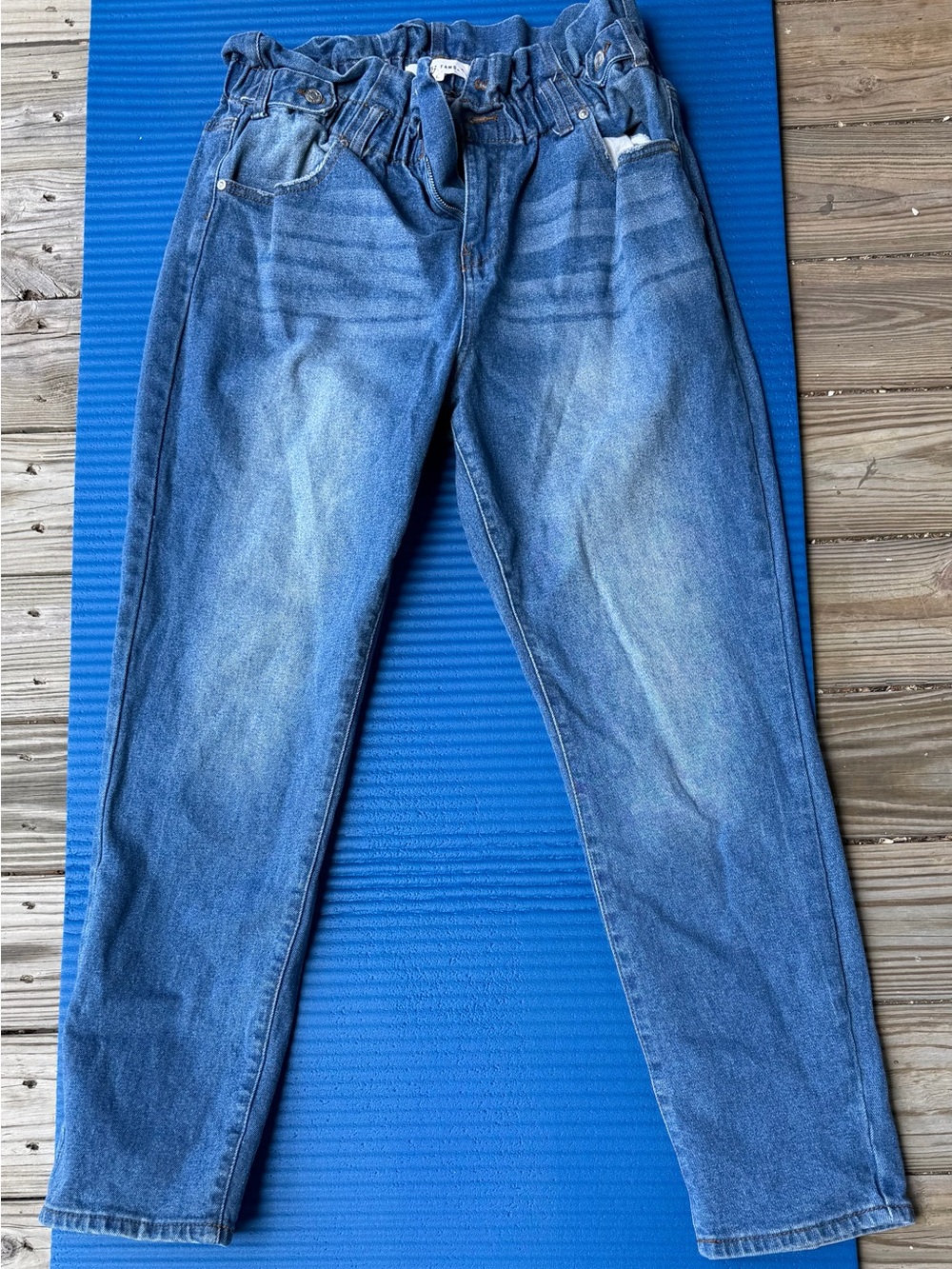 Almost Famous women Faded Blue Relaxed Jeans